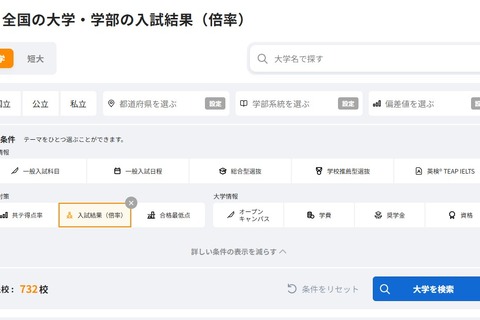 【大学受験2026】国公私立大732校の入試結果…旺文社パスナビ 画像