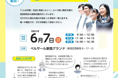 【中学受験】立川国際など12校「都立中学校等合同相談会」6/7 画像