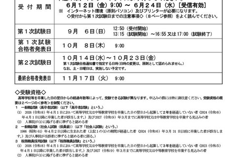 国家公務員、一般職（高卒・社会人）受験案内…6/24締切 画像