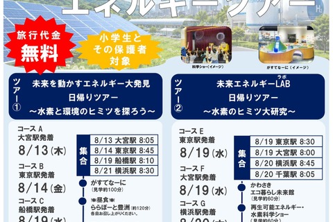 【夏休み2026】水素や再エネを学ぶ「サステナブルエネルギーツアー」自由研究にも 画像