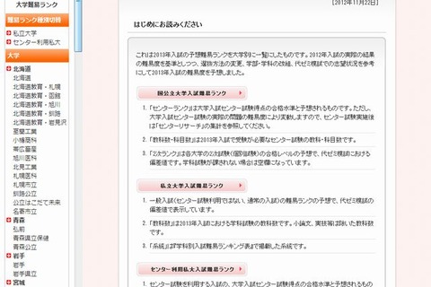 【大学受験2013】代ゼミ、最新の大学難易ランキングを発表 画像