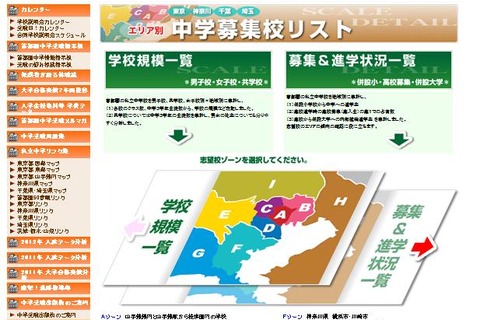 【中学受験2013】学研「エリア別中学募集校リスト」公開 画像