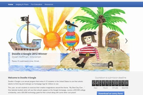 米Google、ロゴデザインコンテスト開催…賞金は奨学金3万ドル 画像