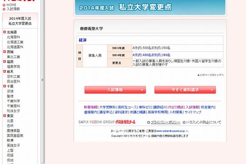【大学受験2014】代ゼミ、私大の入試変更点を発表…早慶など52校 画像