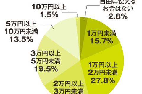 自由に使えるのは月23,857円、15%が5万円以上…大学生のお財布事情 画像