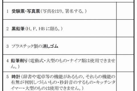 【センター試験2014】心得ておきたい試験前の注意点 画像