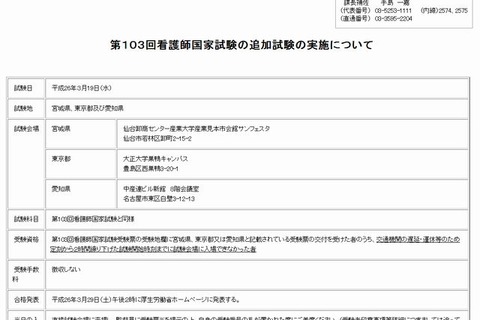 看護師国家試験、3/19に追加試験…大雪の影響 画像