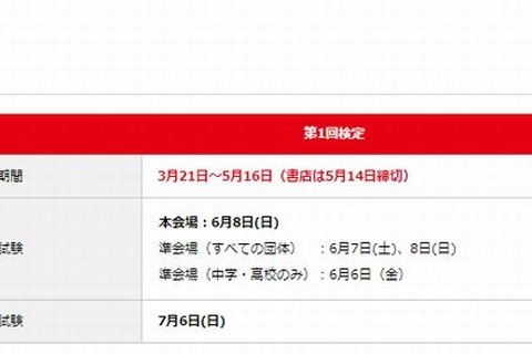 英検、2014年度第1回検定受付開始…本会場は6/8実施 画像