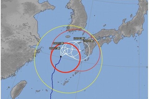 【台風8号】9日夜に九州接近、沖縄や福岡で臨時休校 画像