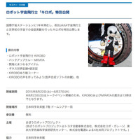 【夏休み】ロボット宇宙飛行士「KIROBO」特別公開8/22-27 画像