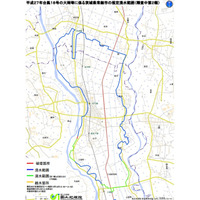 【台風18号】鬼怒川堤防決壊による浸水地域の地図公開 画像