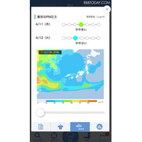 布団や外出は大丈夫？48時間先の「PM2.5」予測アプリ 画像