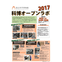 年に1回の特別公開、筑波地区「科博オープンラボ2017」4/22 画像