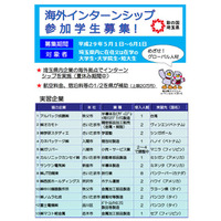 海外インターンシップ、埼玉県が参加学生30名募集 画像