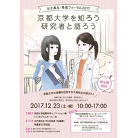 【冬休み】研究者と語ろう、女子高生車座フォーラム2017…京大12/23 画像