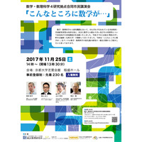 「こんなところに数学が…」京大、数学・数理科学講演会11/25 画像