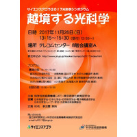 「光」の最新研究に触れよう、サイエンスアゴラ2017…光科学シンポジウム11/26 画像