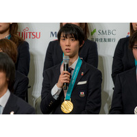 羽生結弦「自分の幸せが皆さんの幸せになれば」平昌五輪メダリストが凱旋 画像