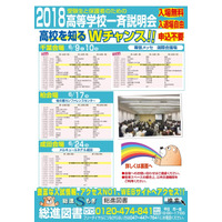 【高校受験2019】千葉3会場、総進図書「高等学校一斉説明会」 画像