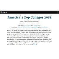 Forbes、2018年の米大学ランキング…STEM系分野の躍進いかに 画像