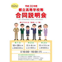 【高校受験2019】都立高等学校等合同説明会、都立高3校で10-11月開催 画像