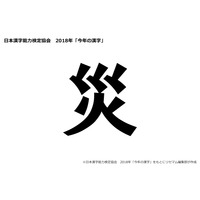 2018年「今年の漢字」は「災」…地震や豪雨など影響 画像