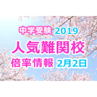 【中学受験2019】人気難関校倍率情報（2/2版）4塾偏差値情報 画像