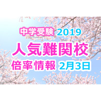 【中学受験2019】人気難関校倍率情報（2/3版）4塾偏差値情報 画像