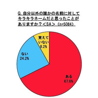 キラキラネーム、遭遇率は7割…半数は嫌悪なし 画像