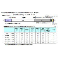 2013年卒の新卒採用活動の展望、「前年度並み」が約75％ 画像