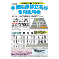 【高校受験2020】都立40校が集結「多摩南部都立高校合同説明会」10/20 画像