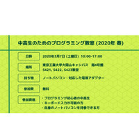 中高生のためのプログラミング教室、東工大3/7 画像