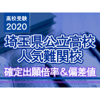 【高校受験2020】埼玉県公立高校人気難関校…確定出願倍率＆偏差値まとめ 画像