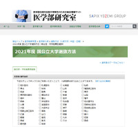 【大学受験2021】国公立大医学部、推薦入試方法一覧を掲載 画像