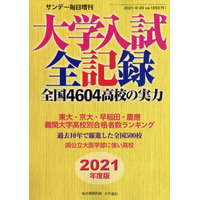 【大学受験】サンデー毎日増刊「大学入試全記録2021年度版」発売 画像