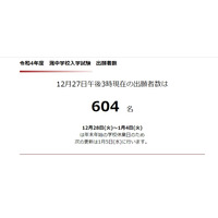 【中学受験2022】灘中の出願者数604人（12/27時点）倍率3.36倍 画像