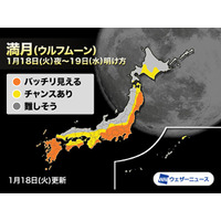 2022年最初の満月、地球からもっとも遠い「ウルフムーン」 画像