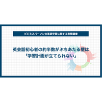 英会話初心者の約半数「学習計画が立てられない」 画像