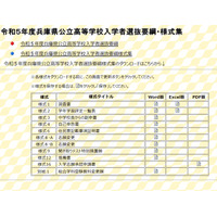 【高校受験2023】兵庫県公立高、入学者選抜要綱公表 画像