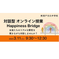 新渡戸文化中、対話型オンライン授業「Happiness Bridge」3/11 画像