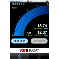 あなたのiPhoneのスピードは？　RBB TODAYが通信速度測定アプリを無料公開 画像