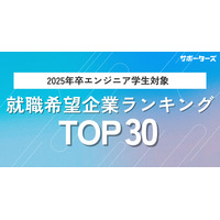 エンジニア学生の就職希望、Top30の大多数がIT企業 画像