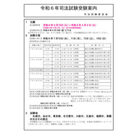 司法試験・予備試験2024、会場を発表…日程まとめ 画像