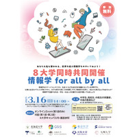 国立8大学共同「情報学 for all by all」3/16、中高生募集 画像