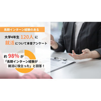 長期インターン、98%の学生が就活に有利と回答 画像
