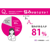 夏休みの過ごし方、保護者8割が悩み…最多は学習習慣の乱れ 画像