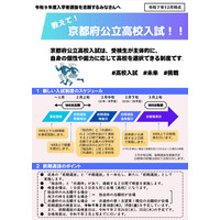 【高校受験2027】京都府立高「前期・独自枠」概要（12月時点）公開 画像