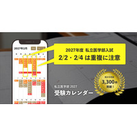 【大学受験2027】私立医学部受験カレンダー全面刷新、併願戦略を支援 画像