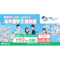 東京都「グローパス」春留学250人、最大90万円支援…所得制限なし 画像