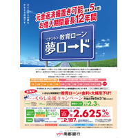 南都銀行、金利最大2.3％引き下げ「ナント教育ローン夢ロード」 画像